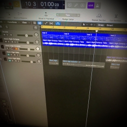 Working on tracks in Logic X Pro