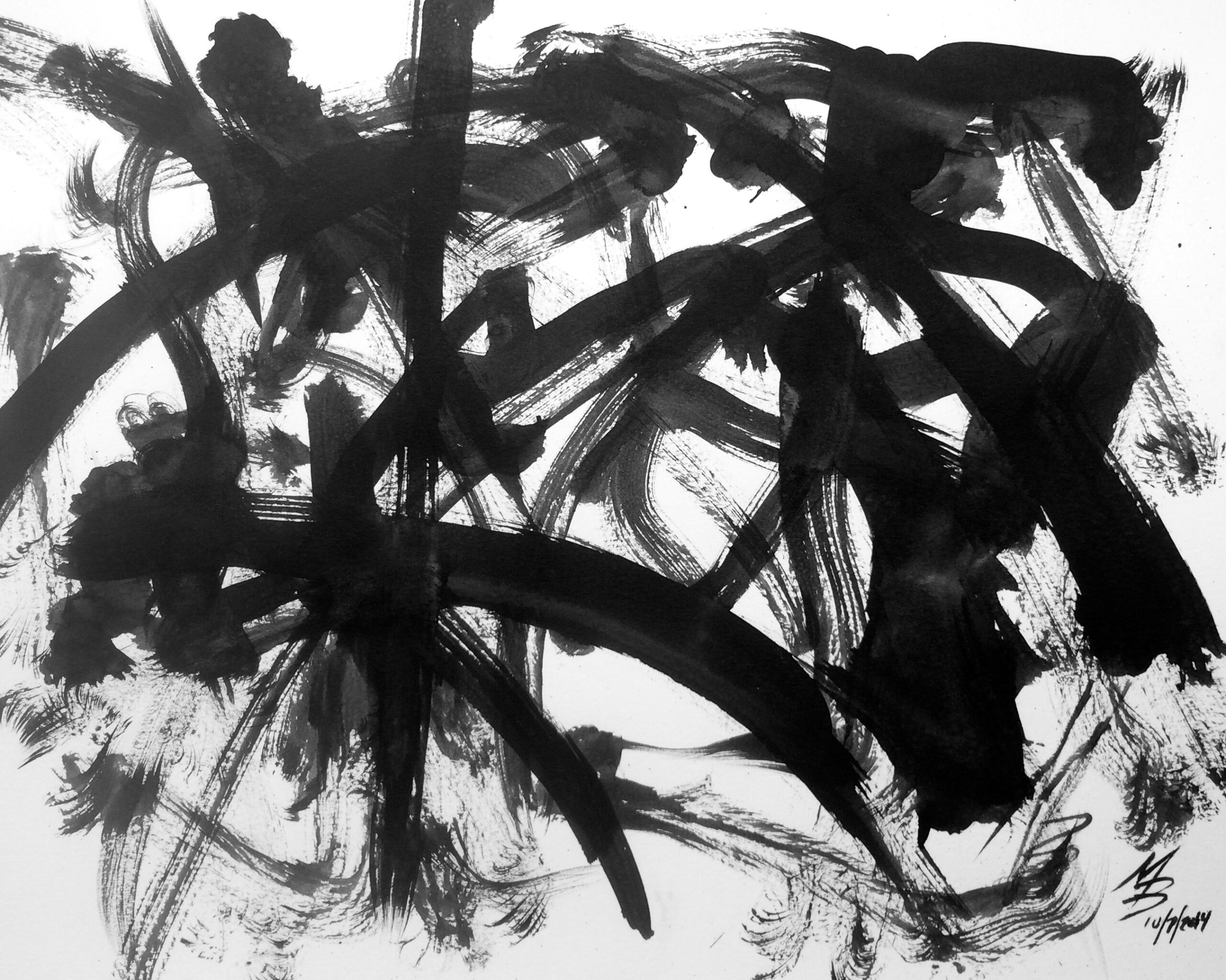 Abstract Ink by Mark Bray Oct 7 2014 Drawing for InkTober 1