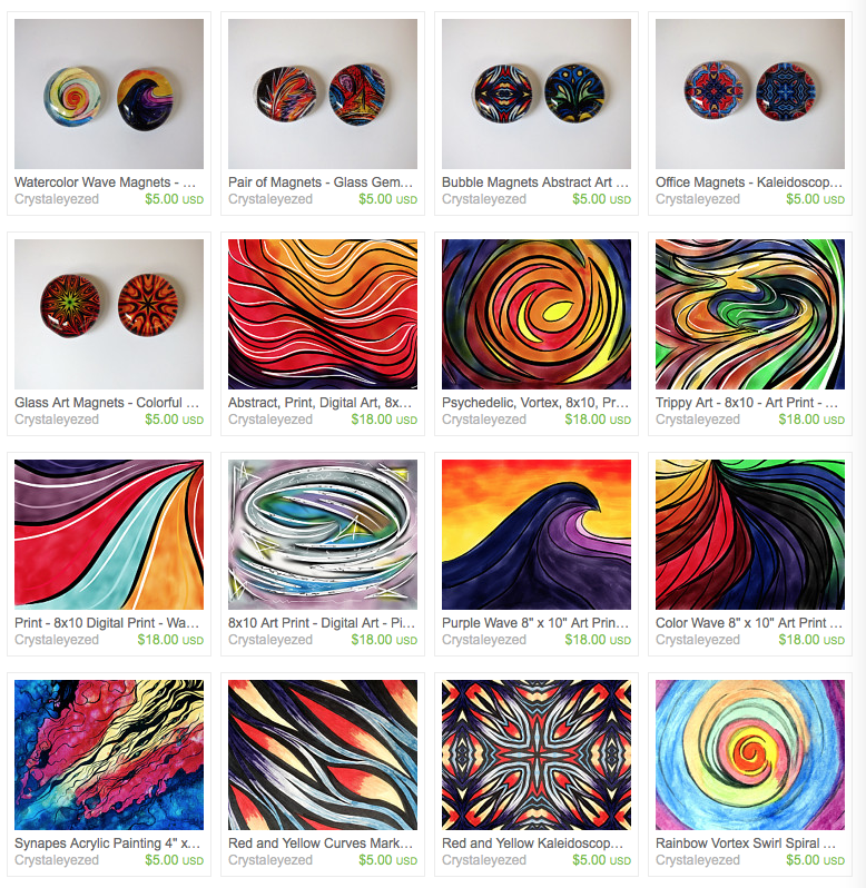 Crystalized Fine Arts Etsy Store Update