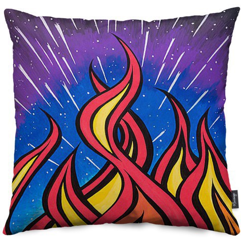 Star Field Combustion by Mark Bray Throw Pillows by Crystaleyezed Fine Arts | Nuvango