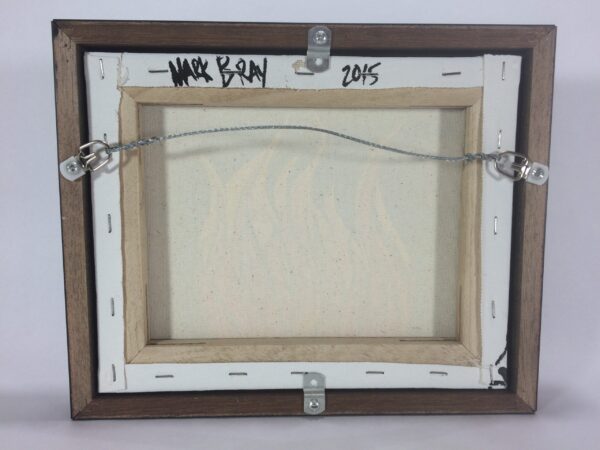 Original Painting Framed Acrylic Canvas 8 x 10 with Black Wood Frame Flames in Space by Mark Bray - Image 3