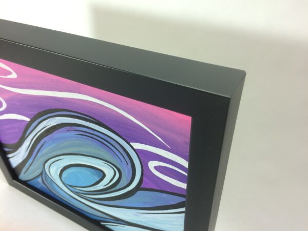 Wave Painting Original Art Framed Acrylic on Canvas 8 x 10 with Black Wood Frame by Mark Bray - Image 4