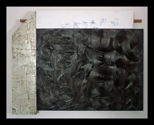 59" x 47" Oil and Acrylic on Wood painting named Down Along The Cove 1998 by Michael Foley