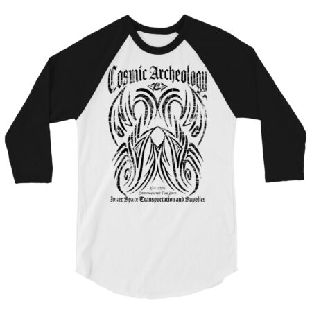 Cosmic Archeology Series 1 Distressed 3/4 sleeve raglan shirt