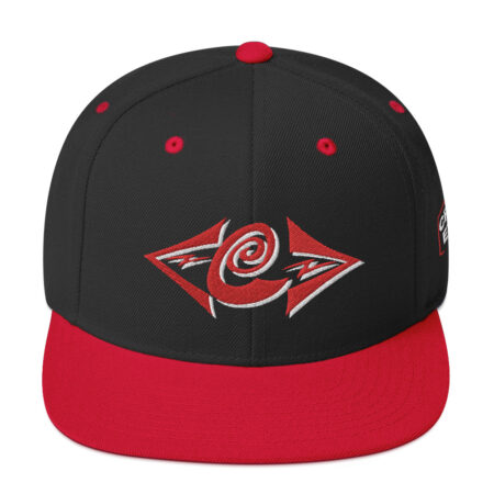Crystaleyezed Logo Red and Black Snapback Hat