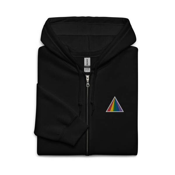Rainbow Pyramid Logo Unisex heavy blend zip hoodie - Image 2